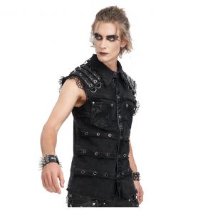 Black 'Odoin' Sleeveless Shirt