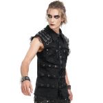 Black 'Odoin' Sleeveless Shirt