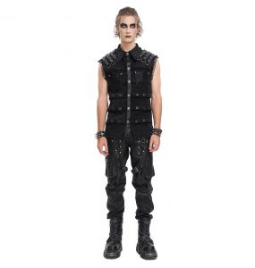 Black 'Odoin' Sleeveless Shirt