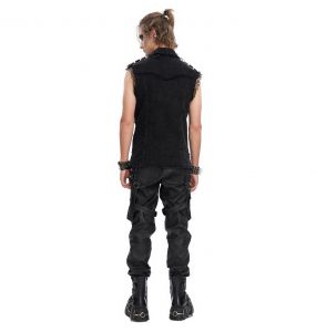 Black 'Odoin' Sleeveless Shirt