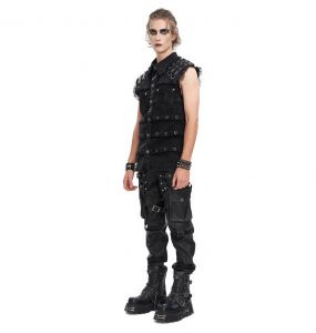 Black 'Odoin' Sleeveless Shirt