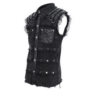 Black 'Odoin' Sleeveless Shirt