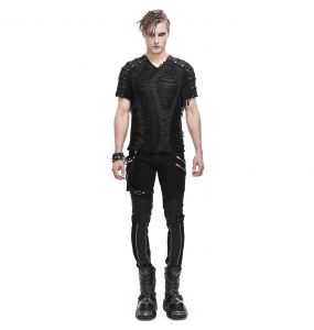 Black 'Dark Punk' Male's Pants