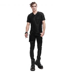 Black 'Dark Punk' Male's Pants