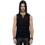 Black 'Hunter' Sleeveless and Hooded T-Shirt