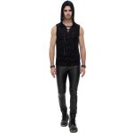 Black 'Hunter' Sleeveless and Hooded T-Shirt