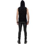 Black 'Hunter' Sleeveless and Hooded T-Shirt