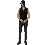 Black 'Hunter' Sleeveless and Hooded T-Shirt