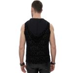 Black 'Hunter' Sleeveless and Hooded T-Shirt