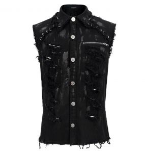 Black 'Sueridus' Sleeveless Shirt