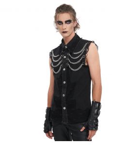 Black 'Aligern' Sleeveless Shirt