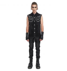 Black 'Aligern' Sleeveless Shirt