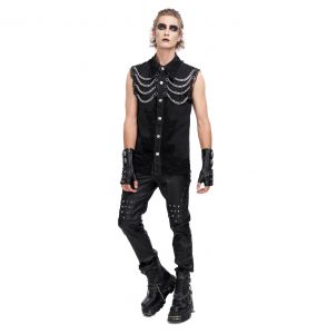 Black 'Aligern' Sleeveless Shirt