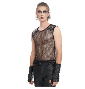 Black 'Aligern' Sleeveless T-Shirt