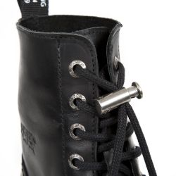 Bottines Plateformes New Rock Newmili en Cuir Noir